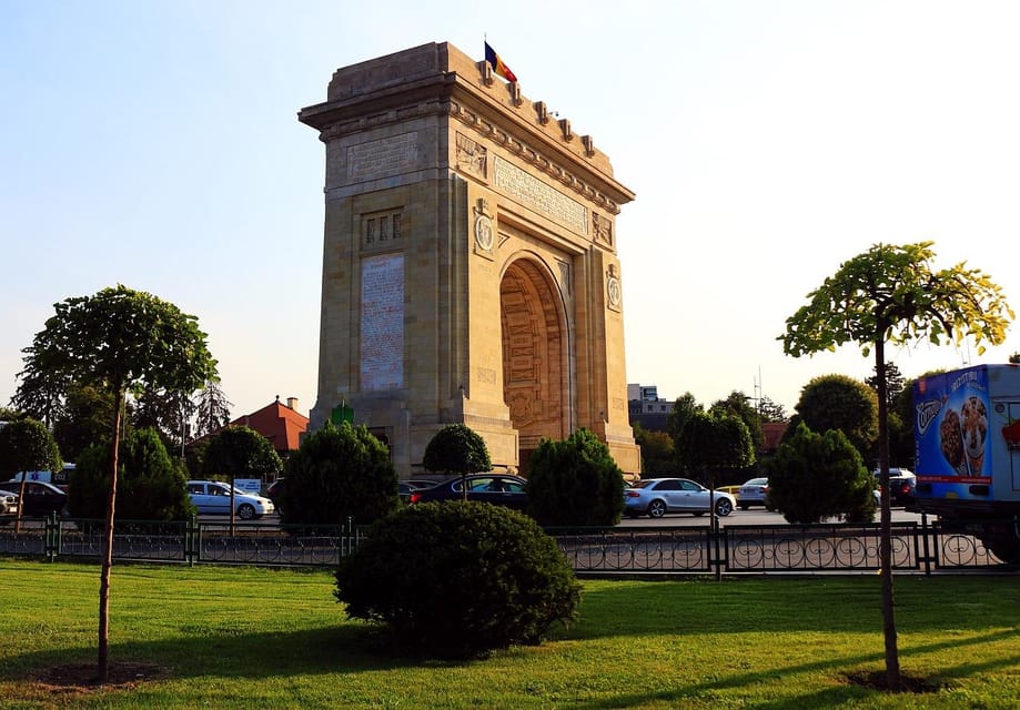 Bucharest city tour by car - Triumphal Arch and the drive-by moments that still matter