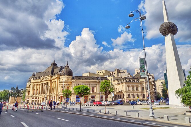 Bucharest Panoramic Sightseeing - Private City Tour - Piața Revoluției: 1989 becomes personal at the balcony moment
