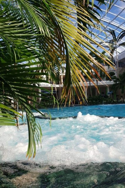Bucharest: Therme Night Show Ticket with Transfer - Galaxy and Palm Areas: pools, steam, and the outdoor jacuzzi