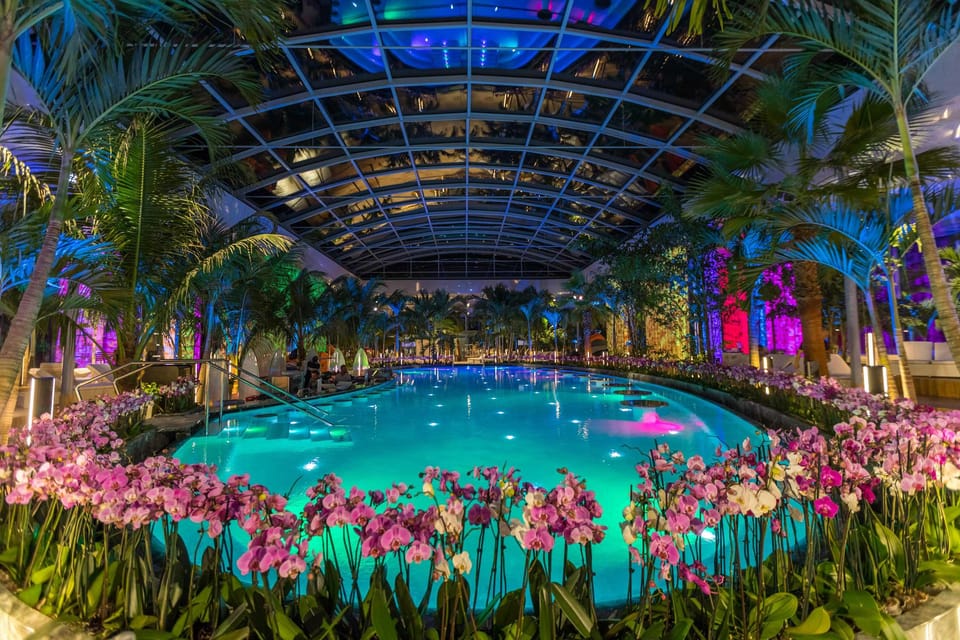 Bucuresti: Therme Bucharest Evening Entry Ticket & Transfer - Light Therme Bucharest: the nighttime show you don’t want to miss